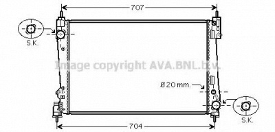 AVA QUALITY COOLING ft2312 -  Радиатор, охлаждение двигателя